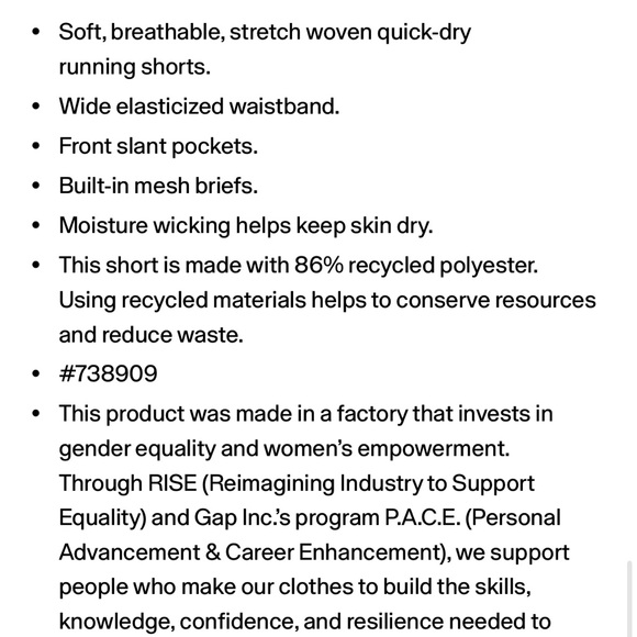 2 Tall Small GapFit High Rise Running Shorts with Pockets 4” Inseam - Picture 5 of 16